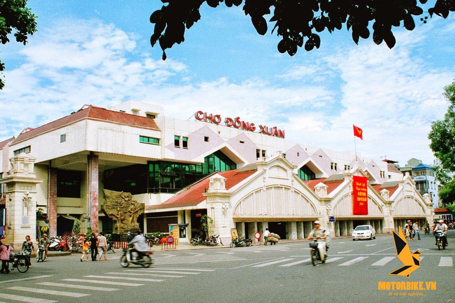 Thuê xe máy phố cổ Hà Nội - Chợ Đồng Xuân