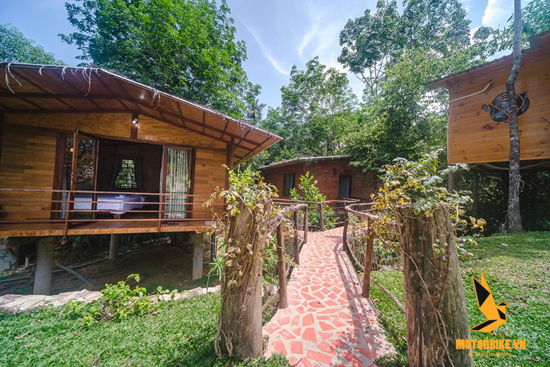 Sen Lodge Bungalow Village nổi bật với thiết kế nhà trên cây 